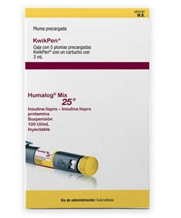 HUMALOG MIX25 KWIKPEN100UI/ML- SUS 5