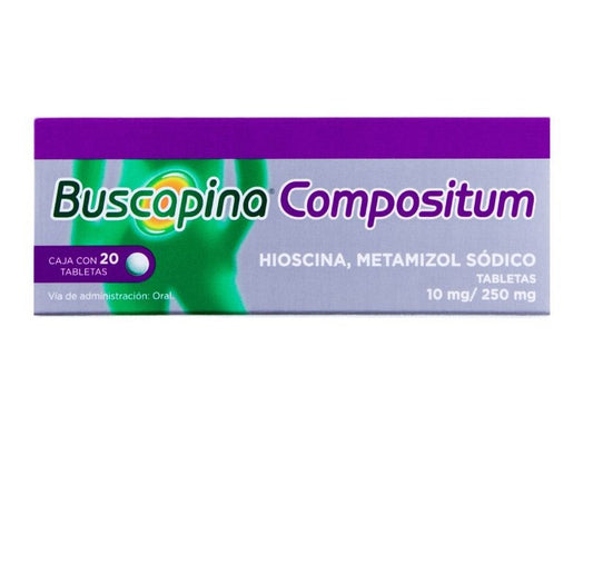 BUSCAPINA COMPOSITUM 10/250MG - TAB 20