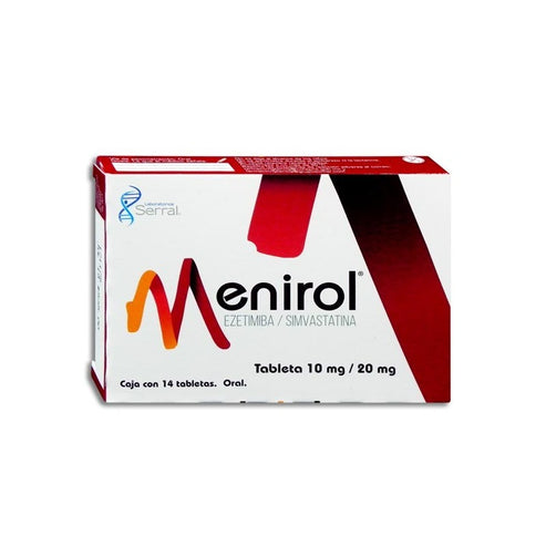 MENIROL TAB 10/20 MG CAJA C14 (EZETIMIBA/SIMVASTATINA) – Farma Leal