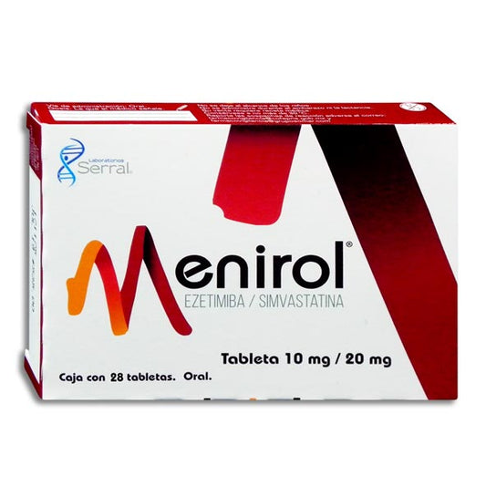 MENIROL (EZETIMIBA/SIMVASTATINA) 10/20 MG CAJA C/28 TAB