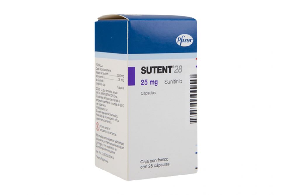 Sutent Process SUTENT 28 25MG 28 CAPS – Farma Leal