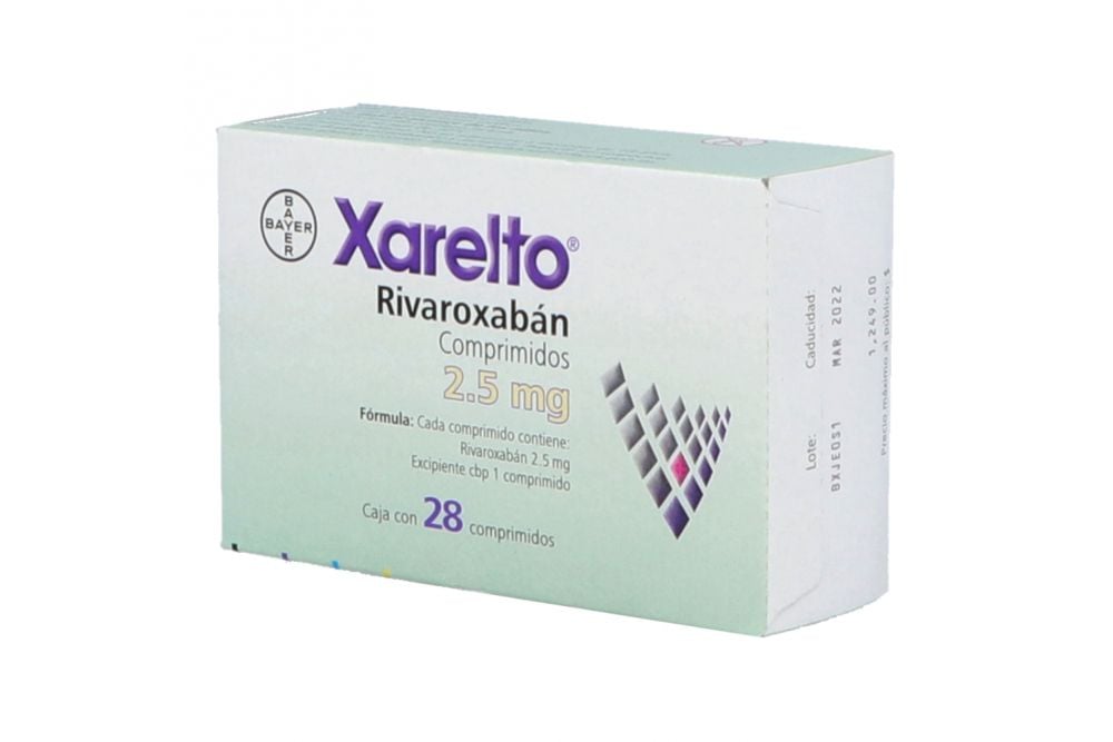 XARELTO 2 5 MG 28 CPR Farma Leal XARELTO 2 5 MG 28 CPR Farma Leal