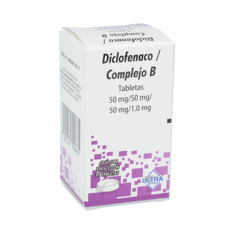 DICLOFENACO/COMPLEJOB 30 TAB 50/50/50 MG