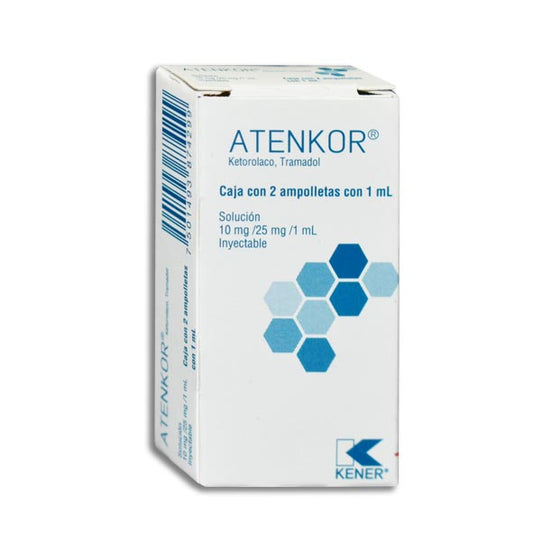 ATENKOR INY 10/25 MG CAJA C2 AMP C1 ML (KETOROLACO-TRAMADOL)