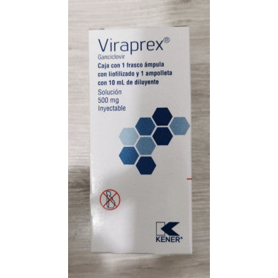 VIRAPREX (GANCICLOVIR) 10ML SOL/LIOF 500 MG  CAJA C/1 AMP