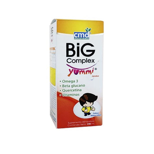 Big Complex Yummi Jbe. Caja C/fco. C/240 Ml. Acido Glutamico-Omega 3-Jalea Real-Vitaminas