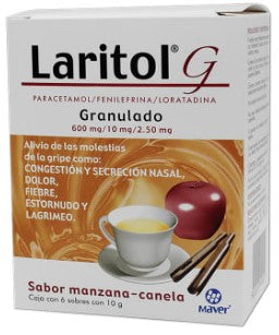 LARITOL G NF GRANULADO 6 SOBRES C/10 G. MANZANA-CANELA