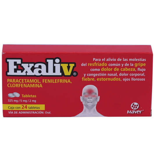 EXALIV TAB. 325/5/2 MG. CAJA C/24