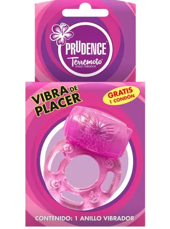 Prudence Anillo Vibrador Terremoto Y 1 Condon Caja C/1