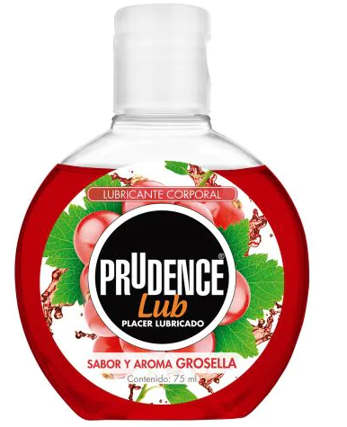 PRUDENCE LUB SABOR Y AROMA GROSELLA LUBRICANTE ENV. C/75 ML.