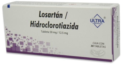 LOSARTAN HIDROCLOROTIAZIDA TAB. 50 MG/12.5 MG. CAJA C/30