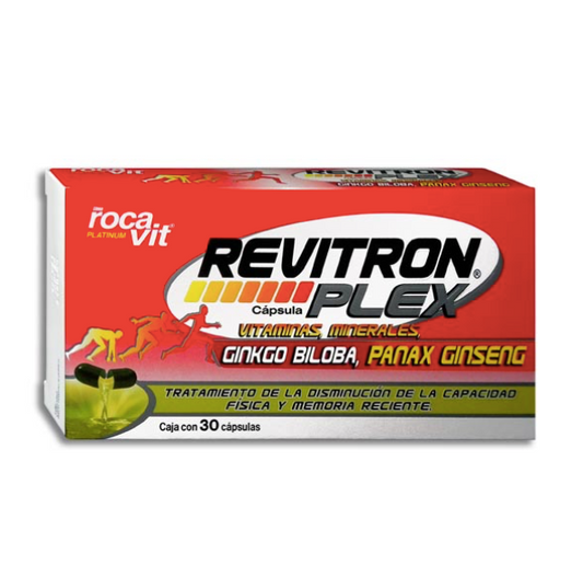 REVITRON PLEX CAP CAJA C30 (VITAMINAS Y MINERALES,GINKO BILOBA)
