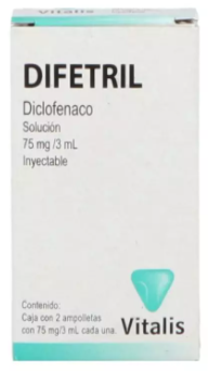 DIFETRIL (DICLOFENACO 75MG/3ML) 2AMP SOL