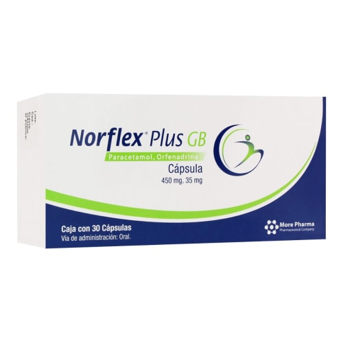 NORFLEX PLUS GB 450/35 MG 30 CAPS – Farma Leal