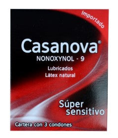 CASANOVA SUPER SENSITIVO PRESERVATIVOS CARTERA C/3