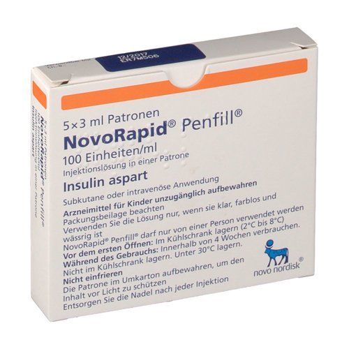 NOVORAPID PENFILL 100U - CAR 5X3ML