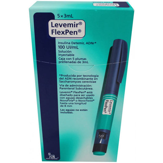 LEVEMIR FLEXPEN 100UI/ML C/5 PLUMAS