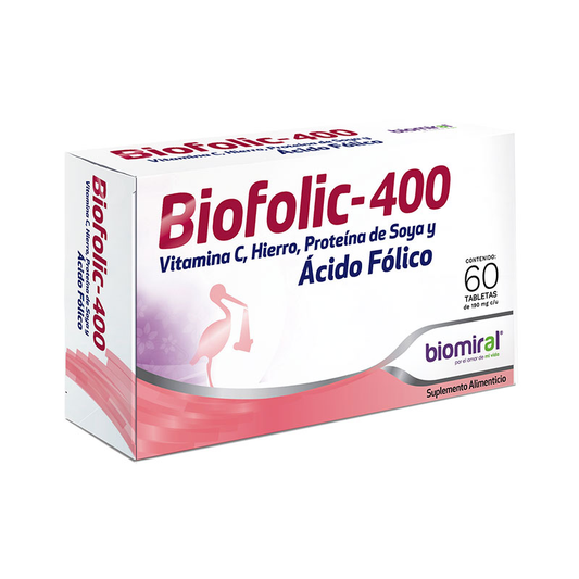 BIOFOLIC 400 60TAB 20/18.30/15/.40/190MG
