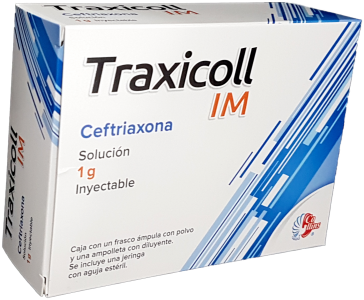 TRAXICOLL I.M. INY 1 G (CEFTRIAXONA) CAJA CFCO AMP CPVO Y AMP C3.5 ML